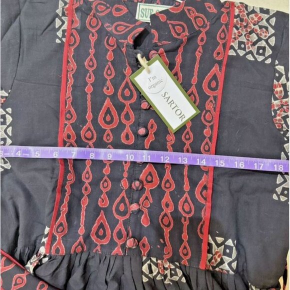 Brand new tuckernuck Sue Sartor red & black contrast print Dress - Picture 3 of 8